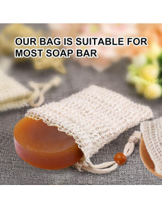 Bolsa de Jabón Natural AMAHOMESA 4 Paquetes Exfoliante 2