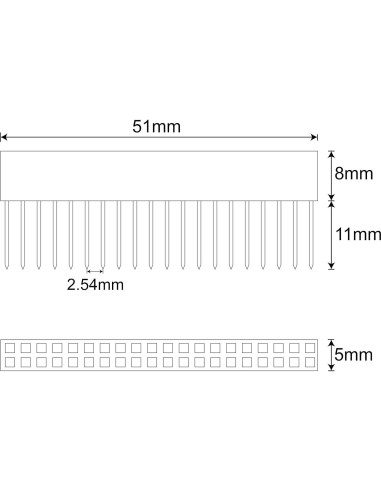 Conector Apilable Femenino 2x20 Pines Treedix - Paquete de 4