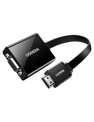 Adaptador HDMI a VGA UGREEN 1080P con audio 3.5mm Negro
