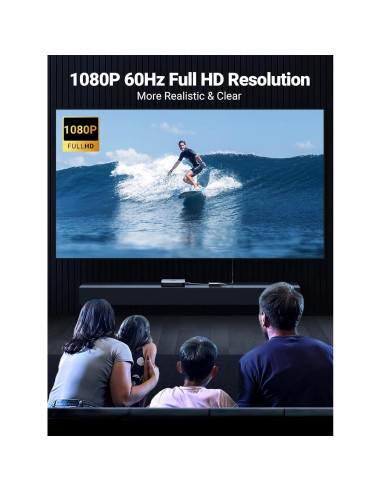 Adaptador HDMI a VGA UGREEN 1080P con audio 3.5mm Negro