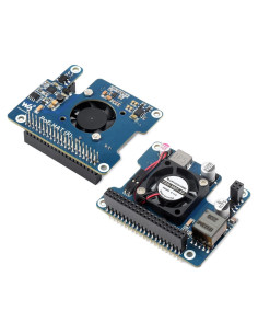 HAT PoE Waveshare para Raspberry Pi 5, 5V 4.5A, 12V 2A