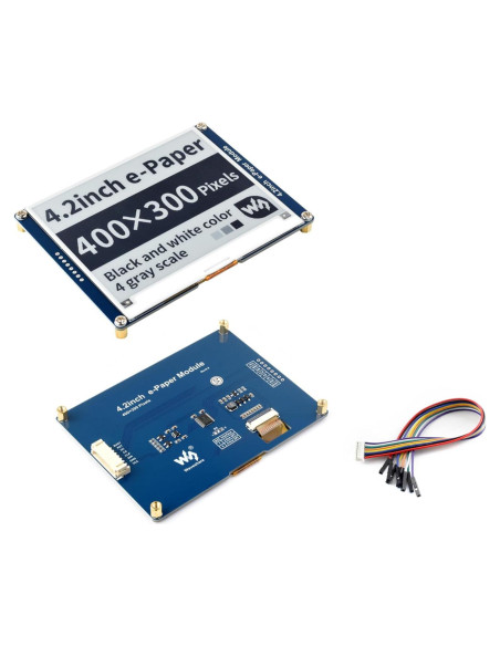 Módulo E-Ink 4.2" UeeKKoo 400x300 Compatible Raspberry Pi