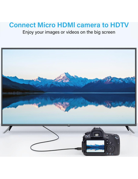 Cable Micro HDMI a USB C 4K KOMGILK 1.83m Alta Velocidad