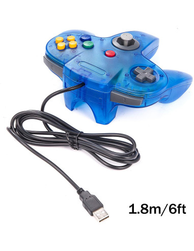 Controladores USB Retro N64 miadore - 2 Paquetes para PC y MAC
