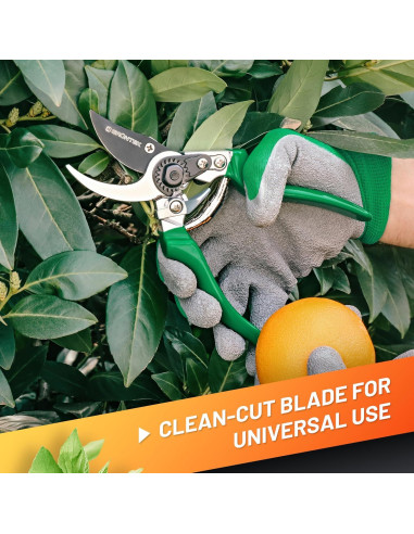 Tijeras de podar bypass GRÜNTEK - Hoja acero SK5 48mm