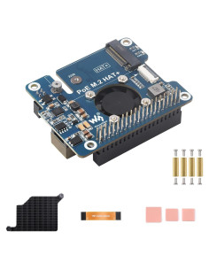 Adaptador PCIe a M.2 Coolwell para Raspberry Pi 5 con PoE