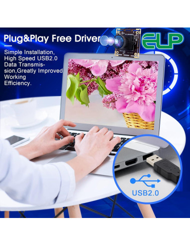 Cámara Fisheye USB 16MP IEights IMX298 Ángulo Amplio