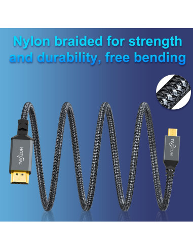 Cable Micro HDMI a HDMI Twozoh 9.14m 1080p para GoPro y cámaras