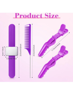 Kit de Herramientas para Trenzado de Cabello Nuenen Morado 2
