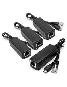 Divisor PoE Activo ANVISION 5V 2.4A 4 Unidades Compatible IEEE 802.3af