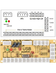Codificador USB Arcade Zero Delay TAPDRA para PC y Raspberry Pi 2
