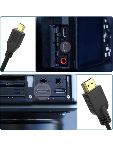 Cable Micro HDMI a HDMI 4K 1.01m Toxaoii Compatible GoPro