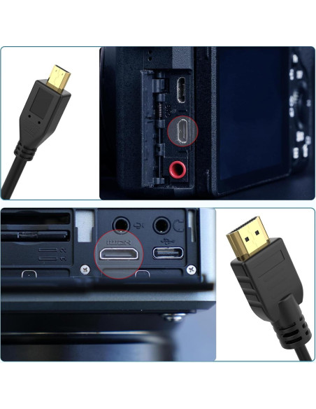 Cable Micro HDMI a HDMI 4K 1.01m Toxaoii Compatible GoPro