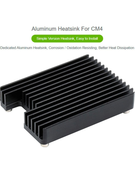 Disipador de Aluminio Waveshare para Raspberry Pi CM4