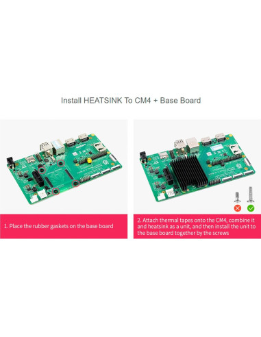 Disipador de Aluminio Waveshare para Raspberry Pi CM4