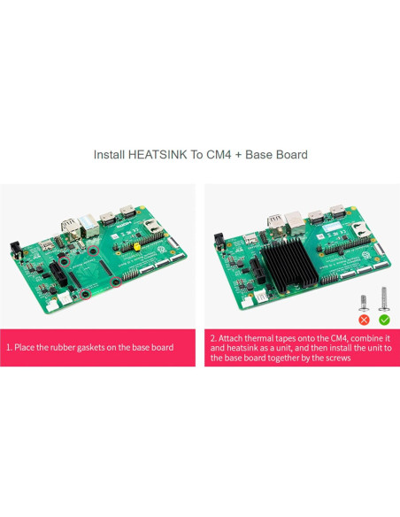 Disipador de Aluminio Waveshare para Raspberry Pi CM4