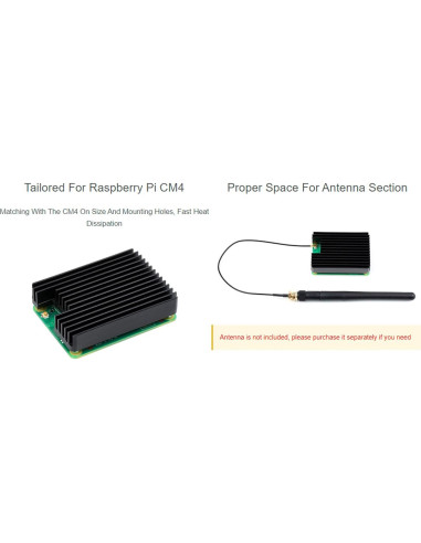 Disipador de Aluminio Waveshare para Raspberry Pi CM4