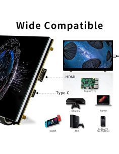 Monitor LCD 7" HAMTYSAN 800x480 HDMI con altavoces 2