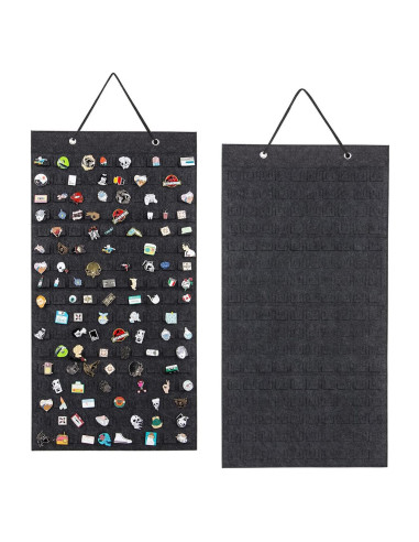 Organizador de Broches Colgante PACMAXI Gris Oscuro 96 Pines