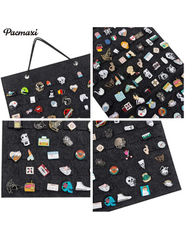 Organizador de Broches Colgante PACMAXI Gris Oscuro 96 Pines