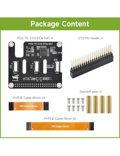 Placa Adaptadora PCIe FFC Waveshare para Raspberry Pi 5 2