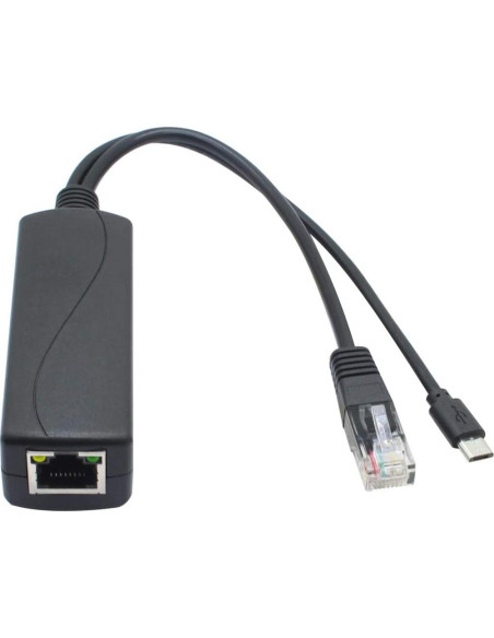 Adaptador PoE Splitter ANVISION 5V 2.4A Micro USB para Cámara IP