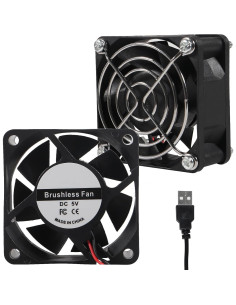 Paquete de 4 Ventiladores USB UMLIFE 60mm Silenciosos 5V 2