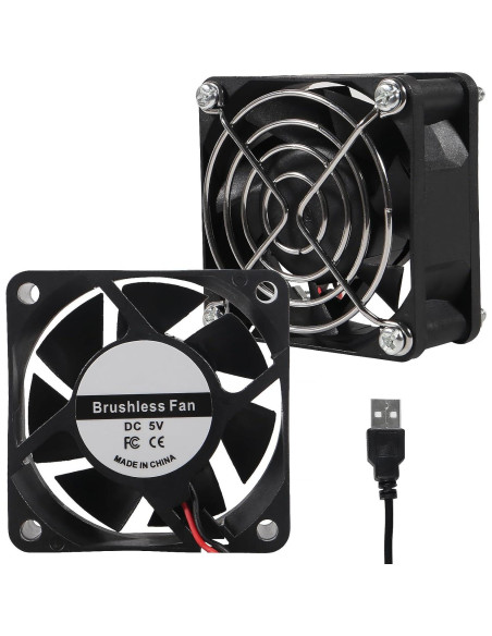 Paquete de 4 Ventiladores USB UMLIFE 60mm Silenciosos 5V