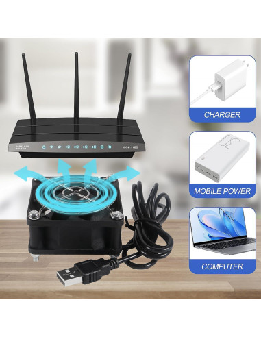 Paquete de 4 Ventiladores USB UMLIFE 60mm Silenciosos 5V