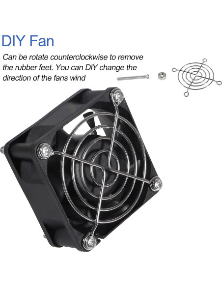 Paquete de 4 Ventiladores USB UMLIFE 60mm Silenciosos 5V