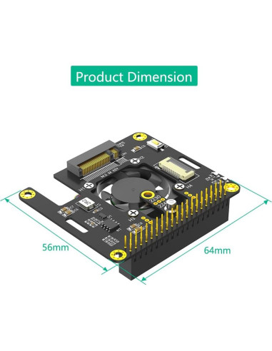 Adaptador PCIe 3 en 1 Sintech M.2 NVMe para Raspberry Pi 5