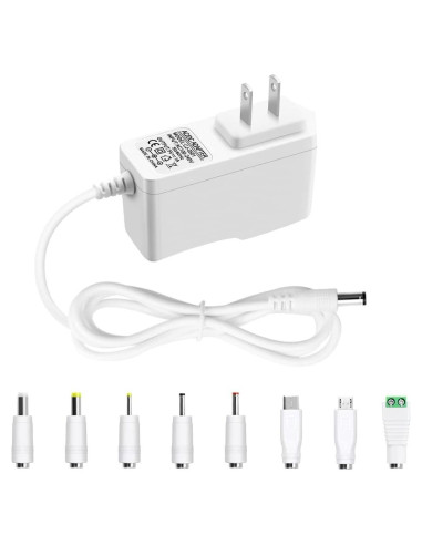 Adaptador de Alimentación AC/DC 5V 1A Arkare con 8 Enchufes