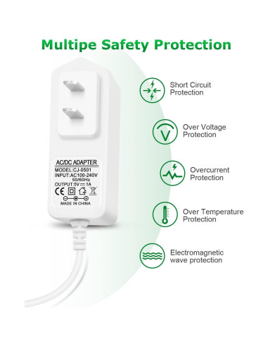 Adaptador de Alimentación AC/DC 5V 1A Arkare con 8 Enchufes