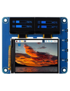 Pantalla OLED/LCD HAT Waveshare 2" IPS y 0.96" OLED