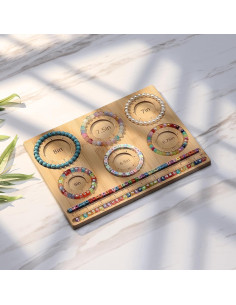 Tablero de cuentas Petoysoso para hacer joyas de bambú 26.5x20cm 2