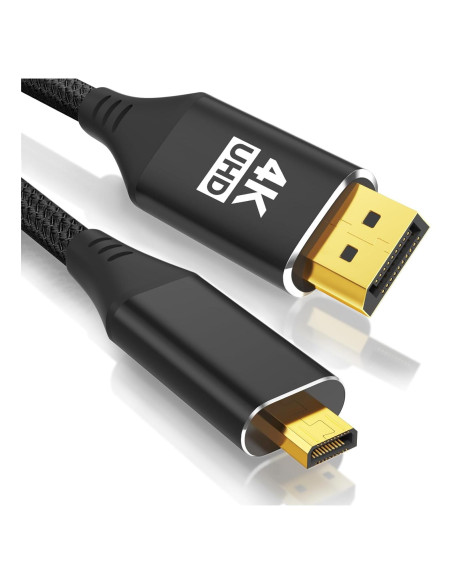 Cable Micro HDMI a DisplayPort 1.8m KOMGILK 4K@60Hz