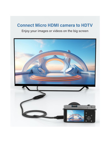 Cable Micro HDMI a DisplayPort 1.8m KOMGILK 4K@60Hz