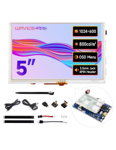 Pantalla Táctil 5" Waveshare 800cd/m IPS para Raspberry Pi