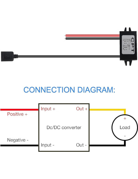 Convertidor Buck DC 12V/24V a 5V 3A 15W JUZITAO - 2PCS