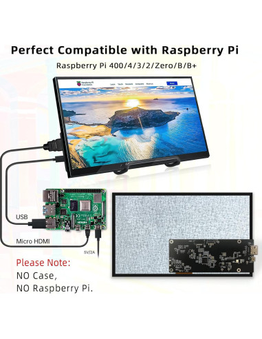 Monitor HDMI 10.1" HAMTYSAN 1920x1080 IPS Raspberry Pi