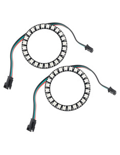 2 Piezas Anillo LED RGB 24 Leds WS2812B DIYmall 5V