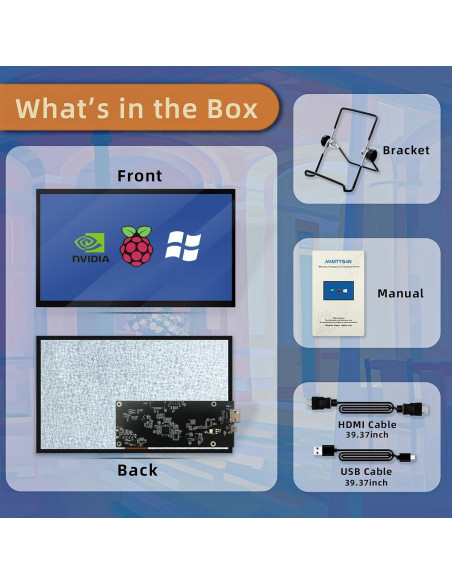 Monitor HDMI 10.1" HAMTYSAN 1920x1080 IPS Raspberry Pi