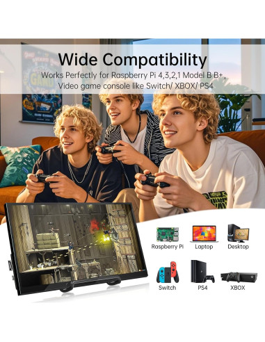 Monitor HDMI 10.1" HAMTYSAN 1920x1080 IPS Raspberry Pi