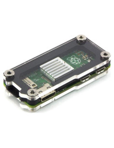 Caja disipador de calor C4Labs Zebra Zero negro para Raspberry Pi