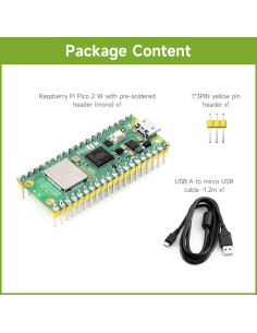 Placa Microcontrolador Waveshare Raspberry Pi Pico 2 W 2