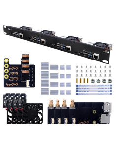 Montaje en Rack 1U GeeekPi para Raspberry Pi 4B con Ventiladores