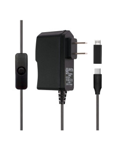 Adaptador de Alimentación 5V 3A con Interruptor para Raspberry Pi
