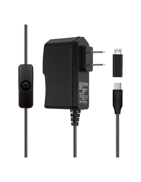 Adaptador de Alimentación 5V 3A con Interruptor para Raspberry Pi