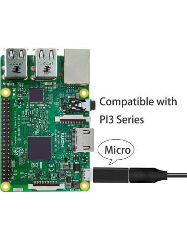 Adaptador de Alimentación 5V 3A con Interruptor para Raspberry Pi