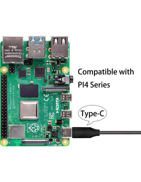 Adaptador de Alimentación 5V 3A con Interruptor para Raspberry Pi